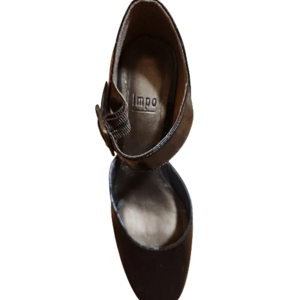 Impo Black Patent Mary Jane Heels